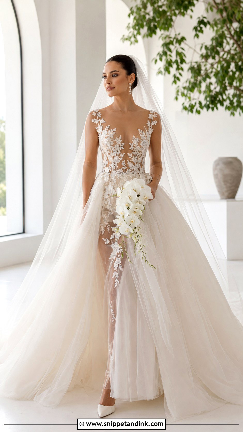 Illusion Bodice Couture Wedding Dress - Snippet and Ink - 20 Couture Wedding Dresses