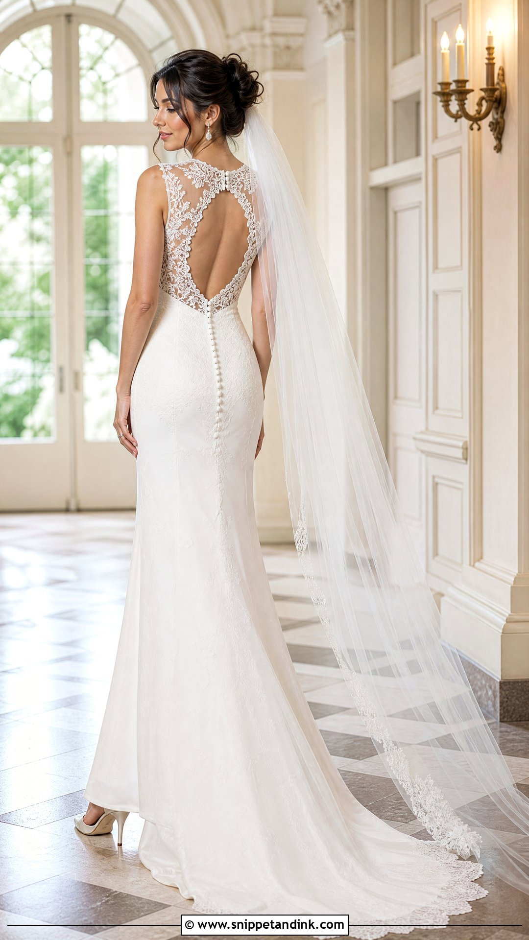 Illusion Keyhole Back Wedding Dress - Snippet and Ink - 20 Illusion Wedding Dress Ideas