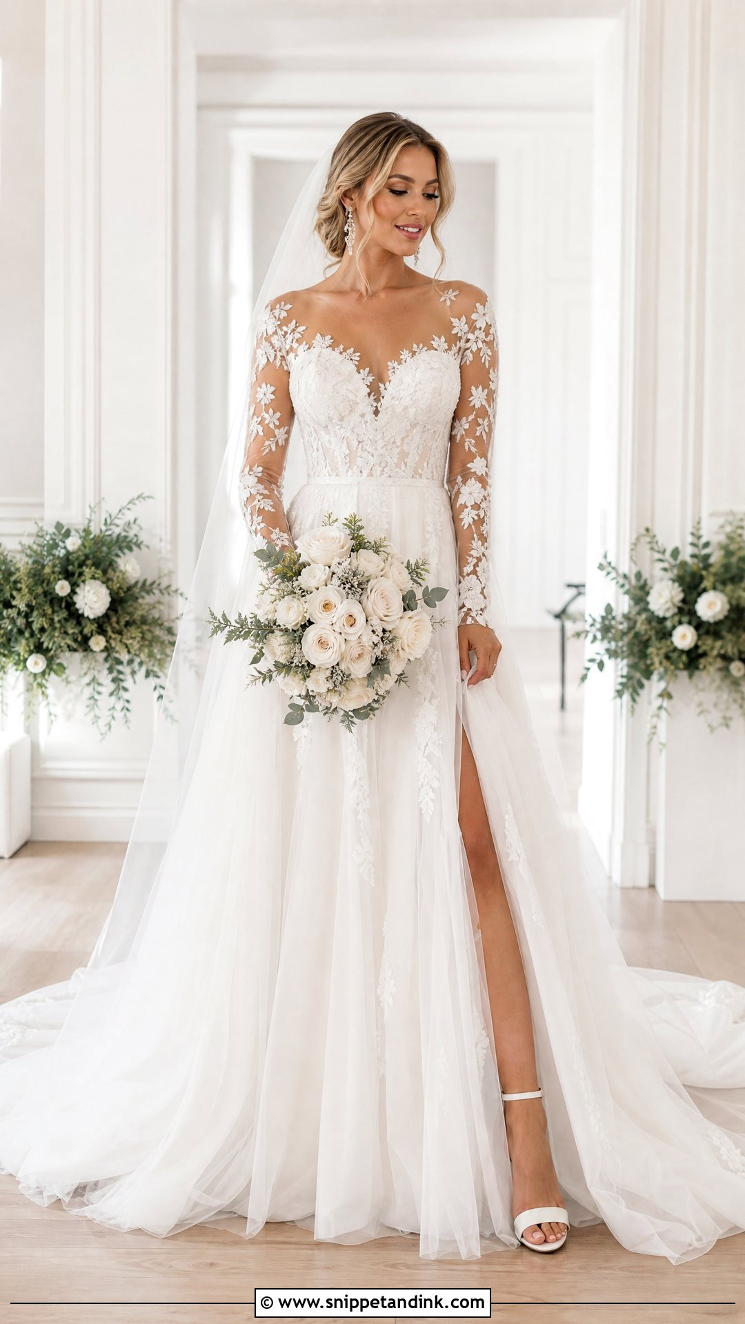 Illusion Lace Sleeve Wedding Dress - Snippet and Ink - 25 Lace Sleeves Wedding Dress