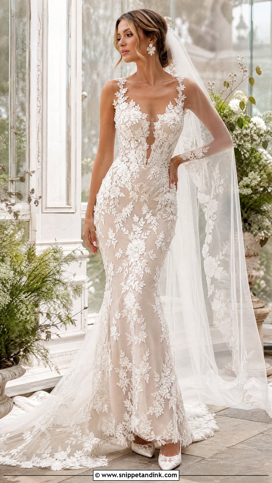 Illusion Lace Wedding Dress - Snippet and Ink - 25 Revealing Wedding Dress Ideas