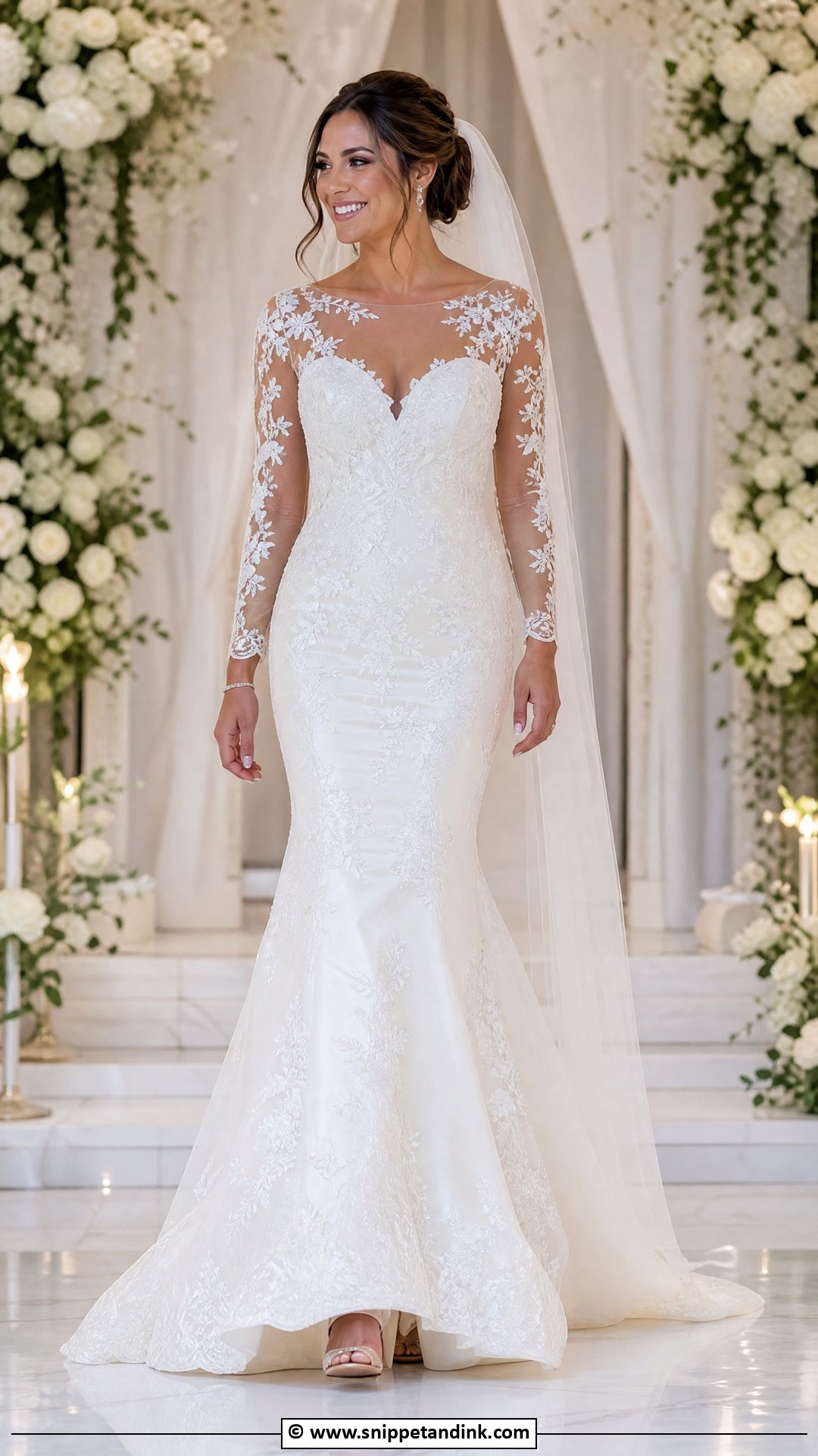 Illusion Mermaid Wedding Dress - Snippet and Ink - 35 Mermaid Wedding Dress Ideas