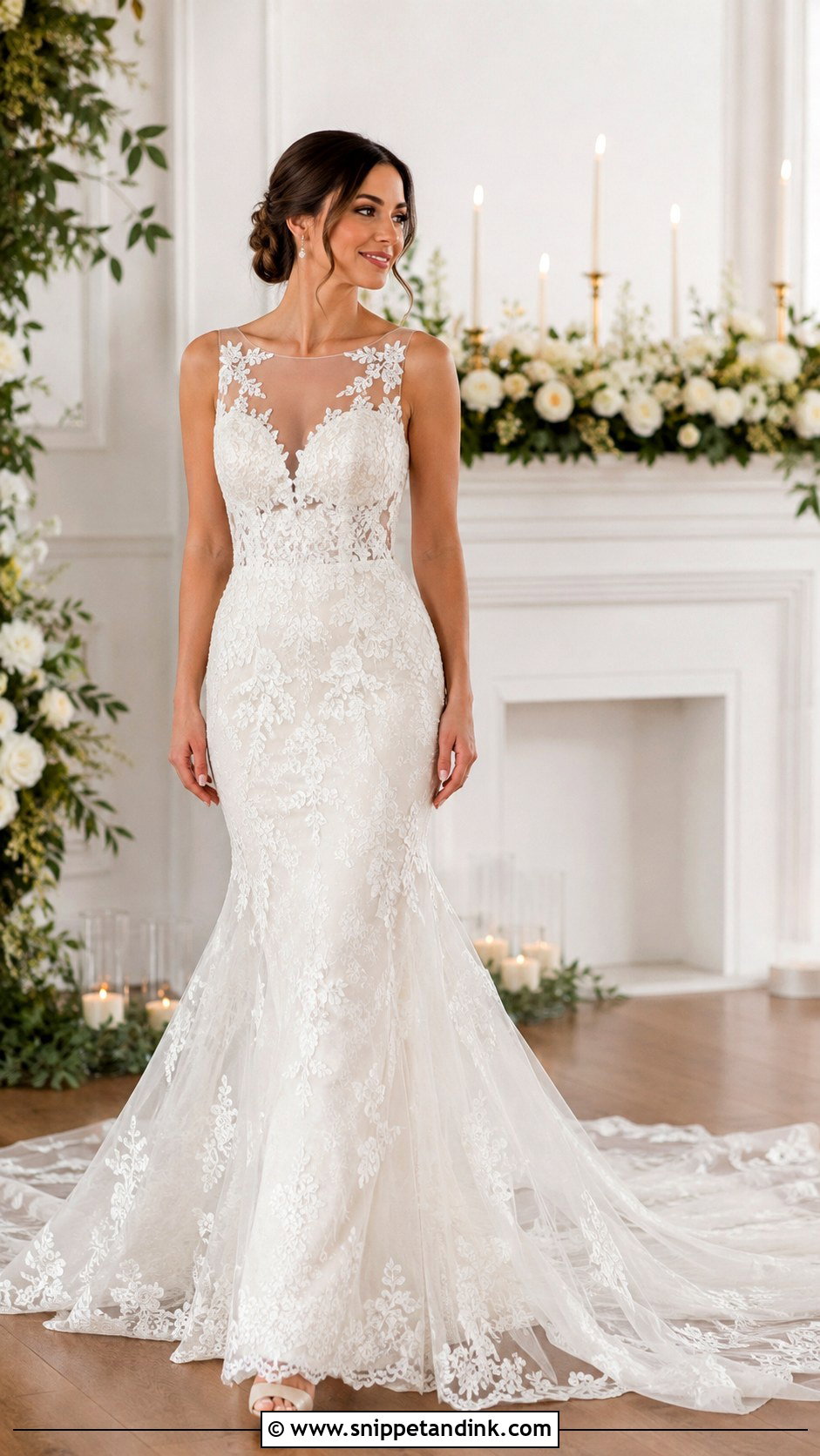 Illusion Mermaid Wedding Dress With Train - Snippet and Ink - 25 Mermaid Wedding Dress with Train Ideas