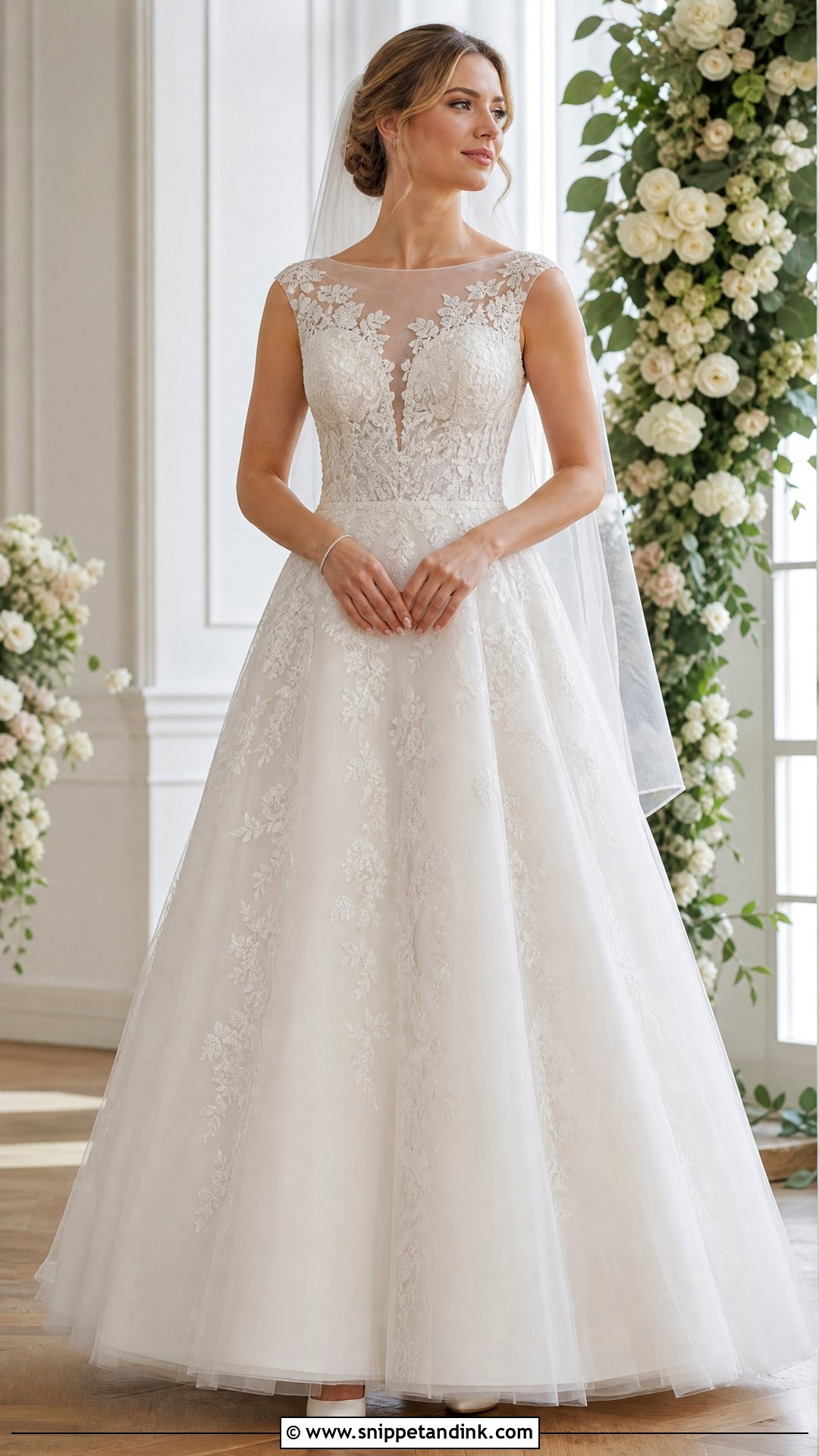Illusion Overlay Wedding Dress - Snippet and Ink - 20 Wedding Dress with Overlay Ideas