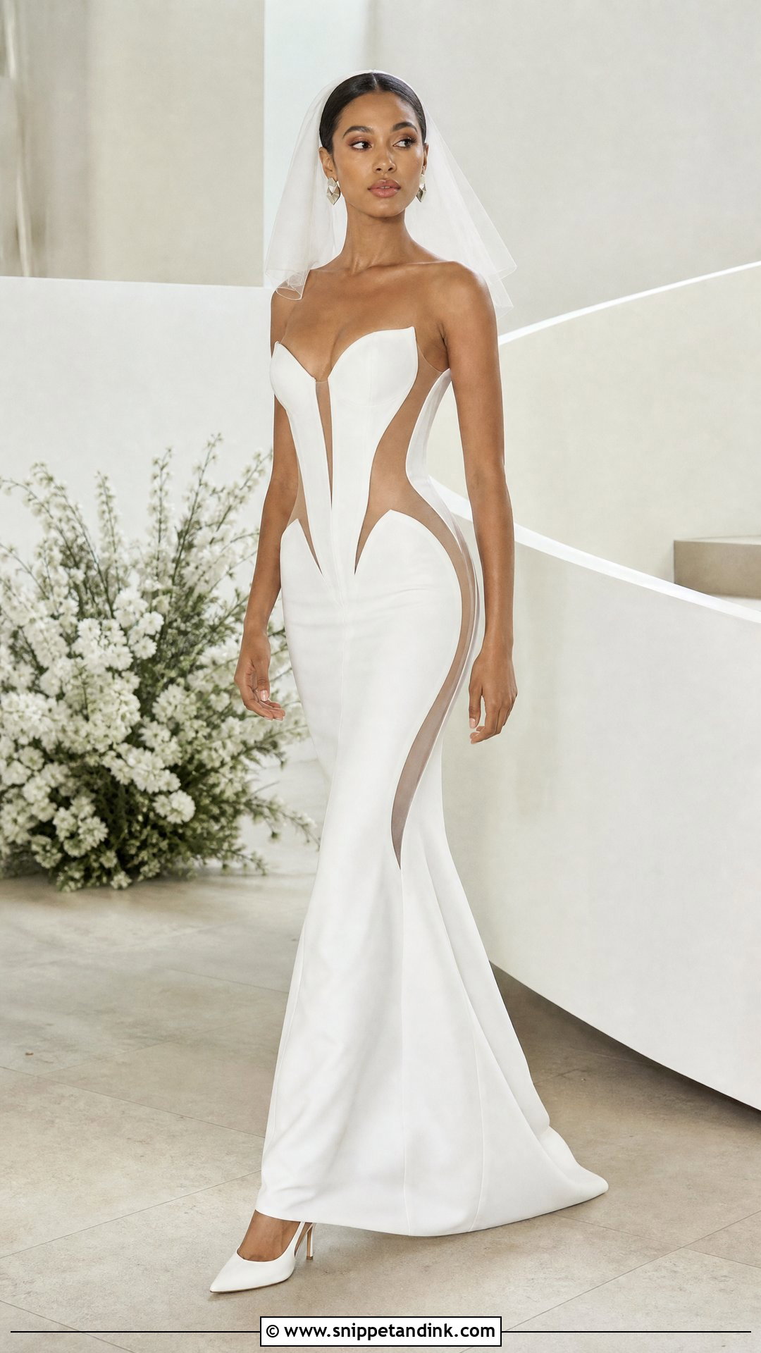 Illusion Panel Mugler Wedding Dress - Snippet and Ink - 20 Mugler Wedding Dress Ideas