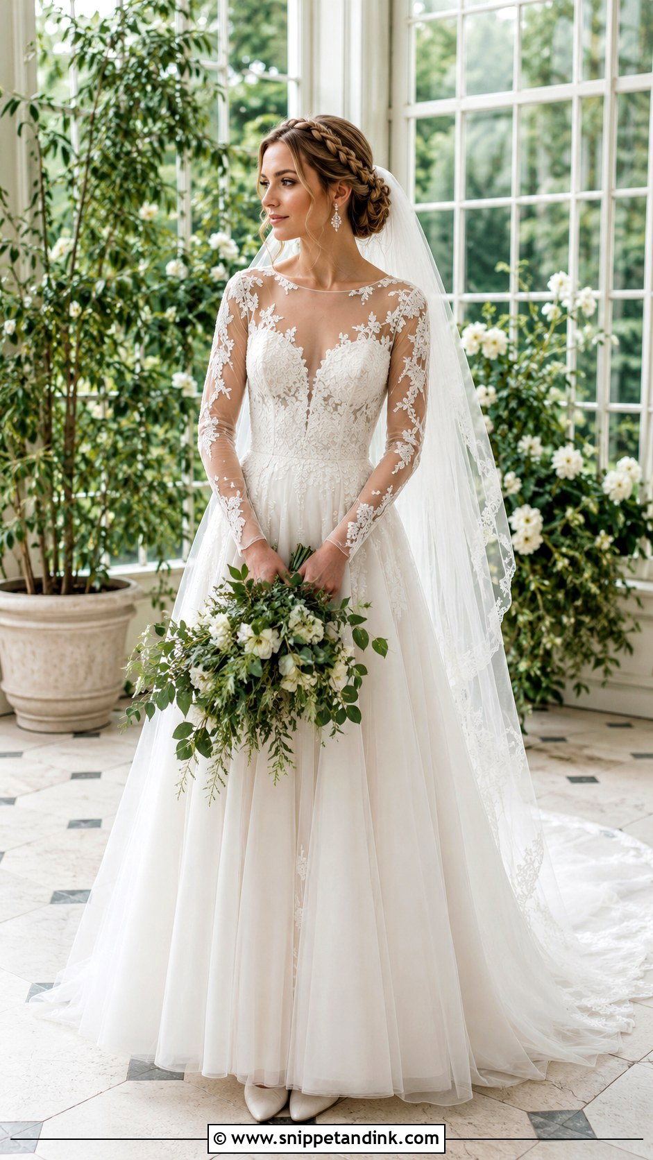 Illusion Sleeve Wedding Dress - Snippet and Ink - 20 Fairy Tale Wedding Dress Romantic Ideas
