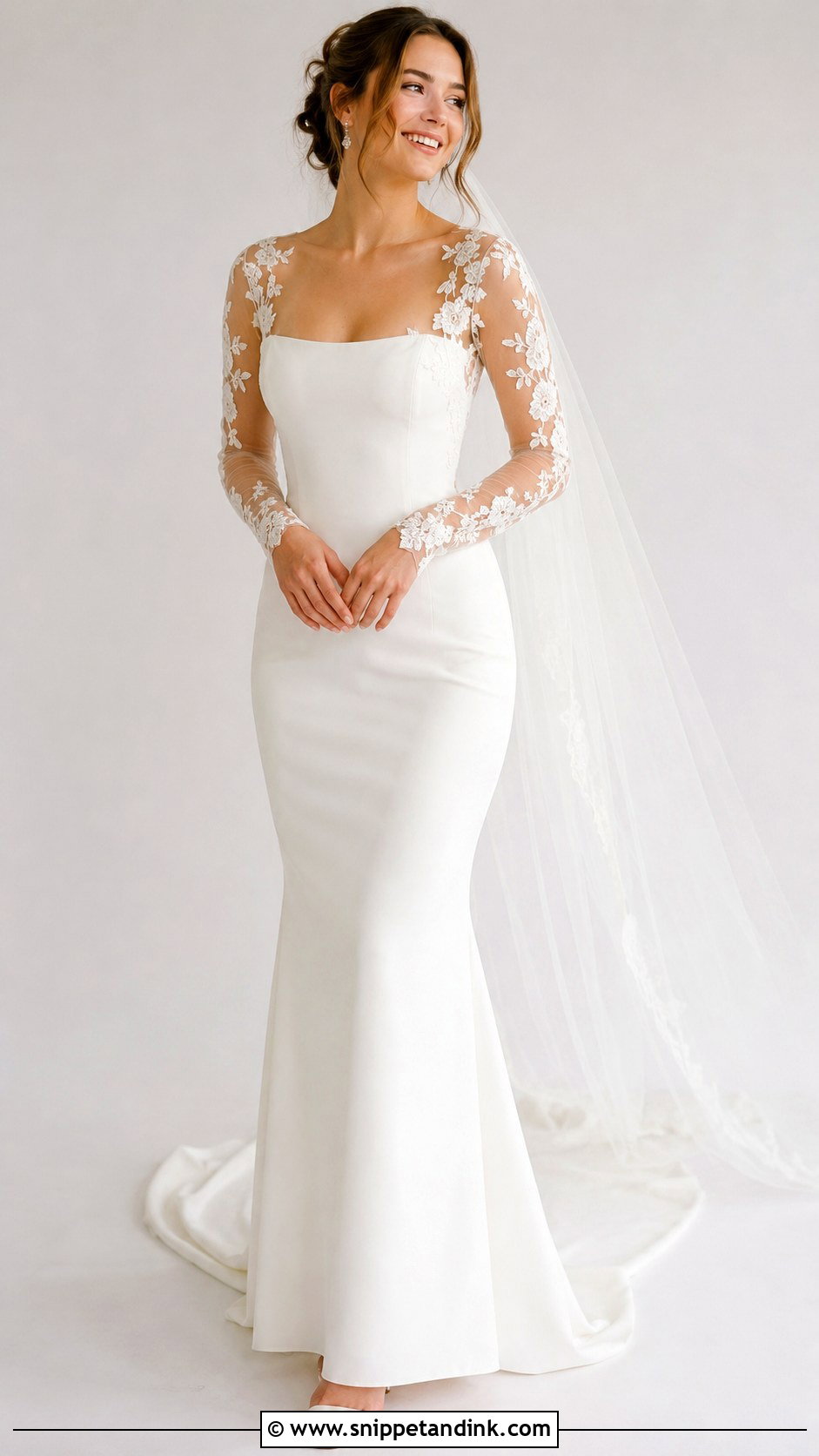 Illusion Sleeve Wedding Dress - Snippet and Ink - 30 Simple Wedding Dress with Sleeves