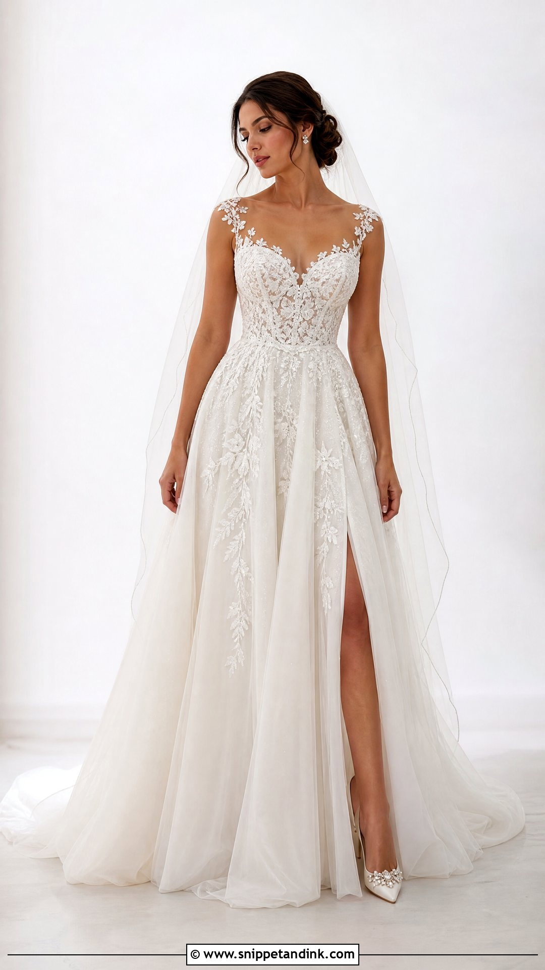Illusion Strap Wedding Dress - Snippet and Ink - 20 Wedding Dress Straps Ideas