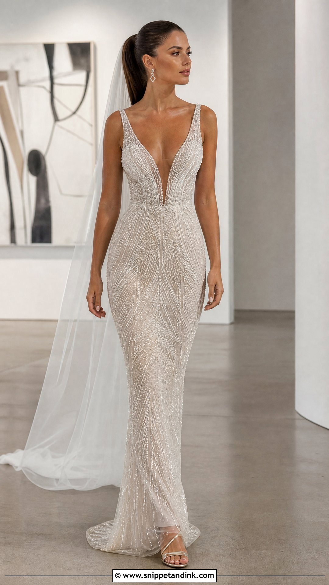 Inbal Dror Beaded Sheath Wedding Dress - Snippet and Ink - 20 Inbal Dror Wedding Dresses
