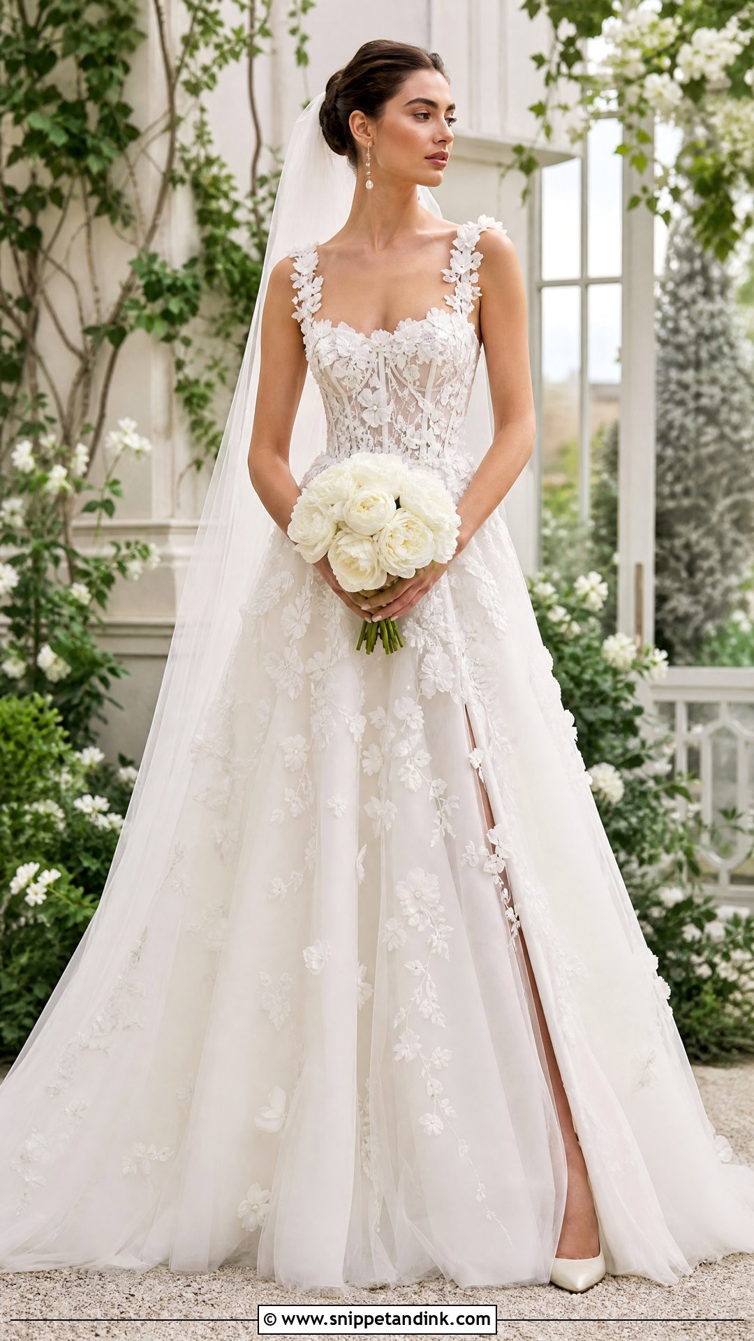 Inbal Dror Floral Applique Wedding Dress - Snippet and Ink - 20 Inbal Dror Wedding Dresses