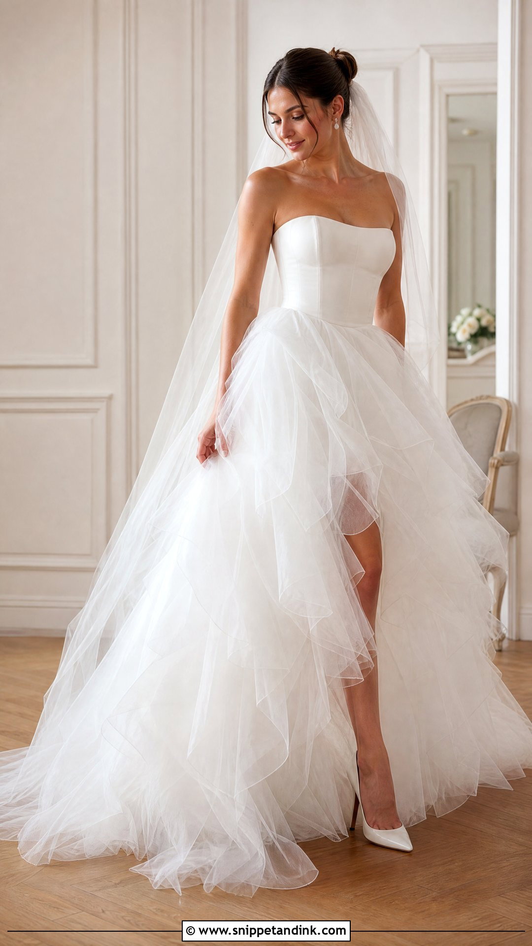 Inbal Dror Ruffled Tulle Wedding Dress - Snippet and Ink - 20 Inbal Dror Wedding Dresses