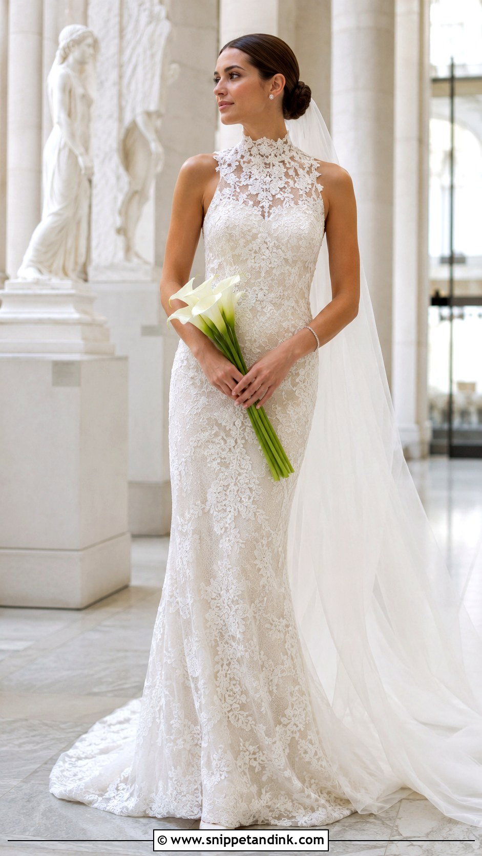 Inca High Neck Lace Wedding Dress - Snippet and Ink - 20 Grace Loves Lace Wedding Dress Ideas