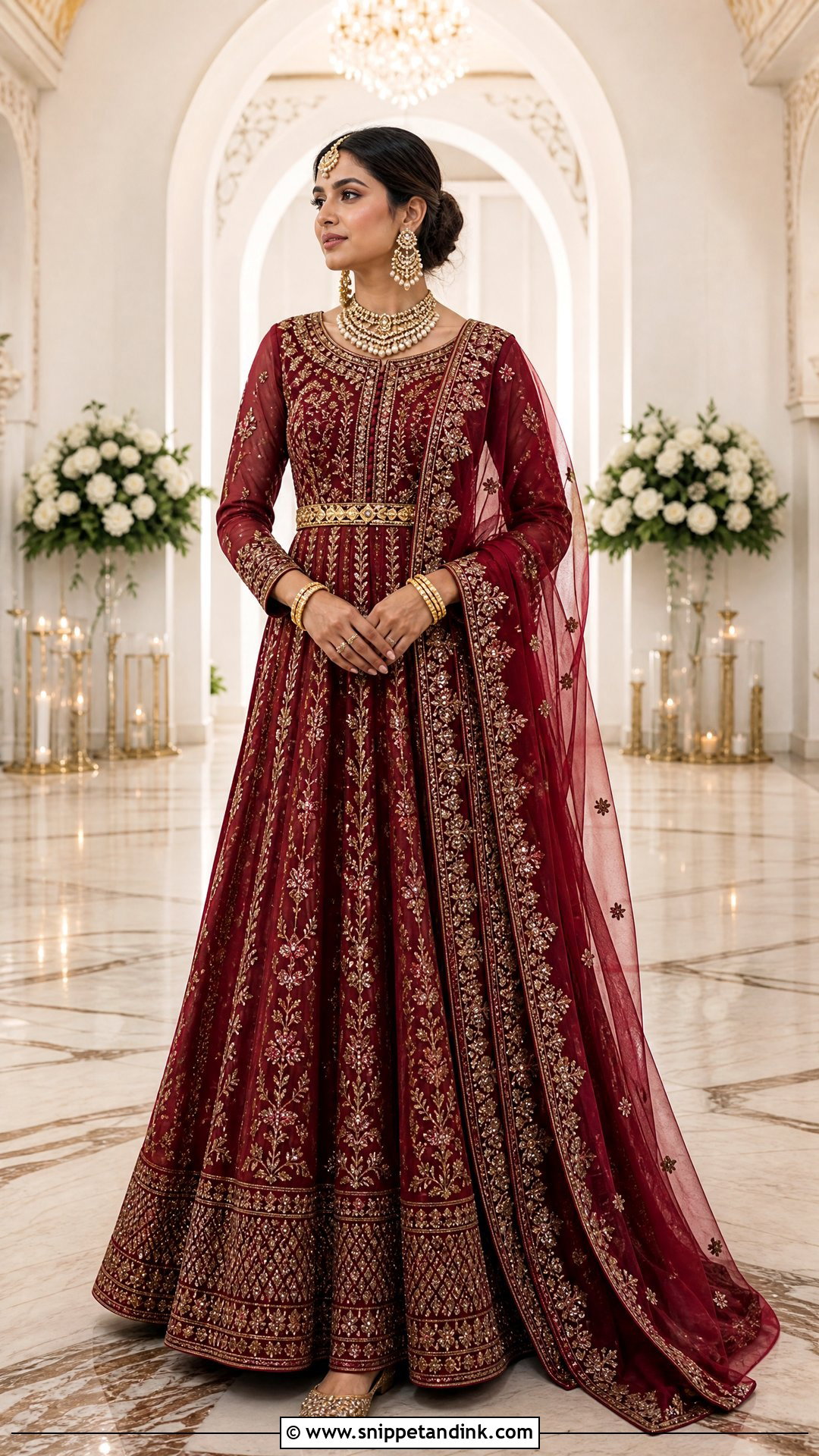 Indian Bridal Anarkali Dress - Snippet and Ink - 20 Indian Bridal Wedding Dress Ideas