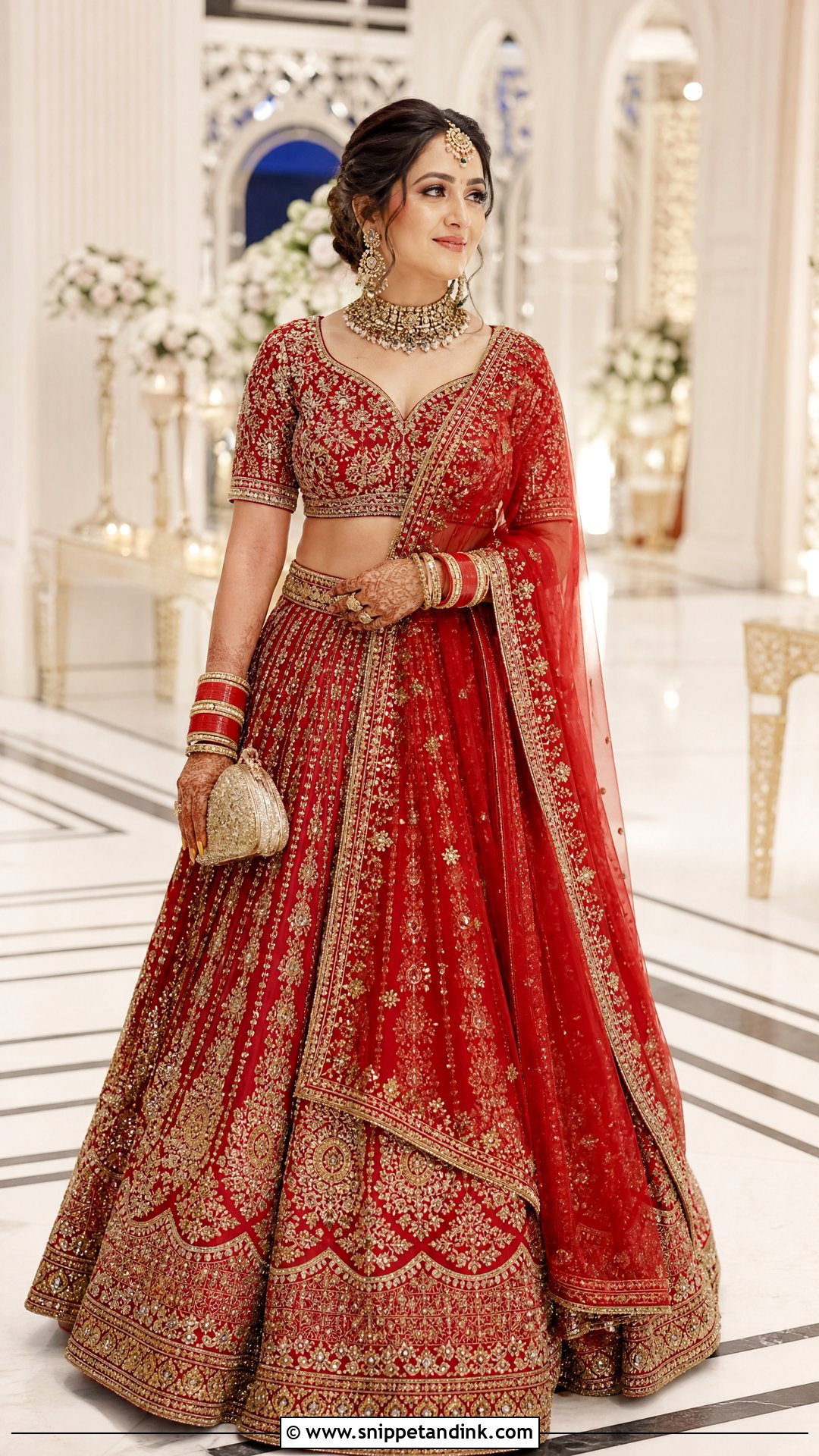 Indian Bridal Lehenga Wedding Outfit - Snippet and Ink - 25 Traditional Wedding Outfits
