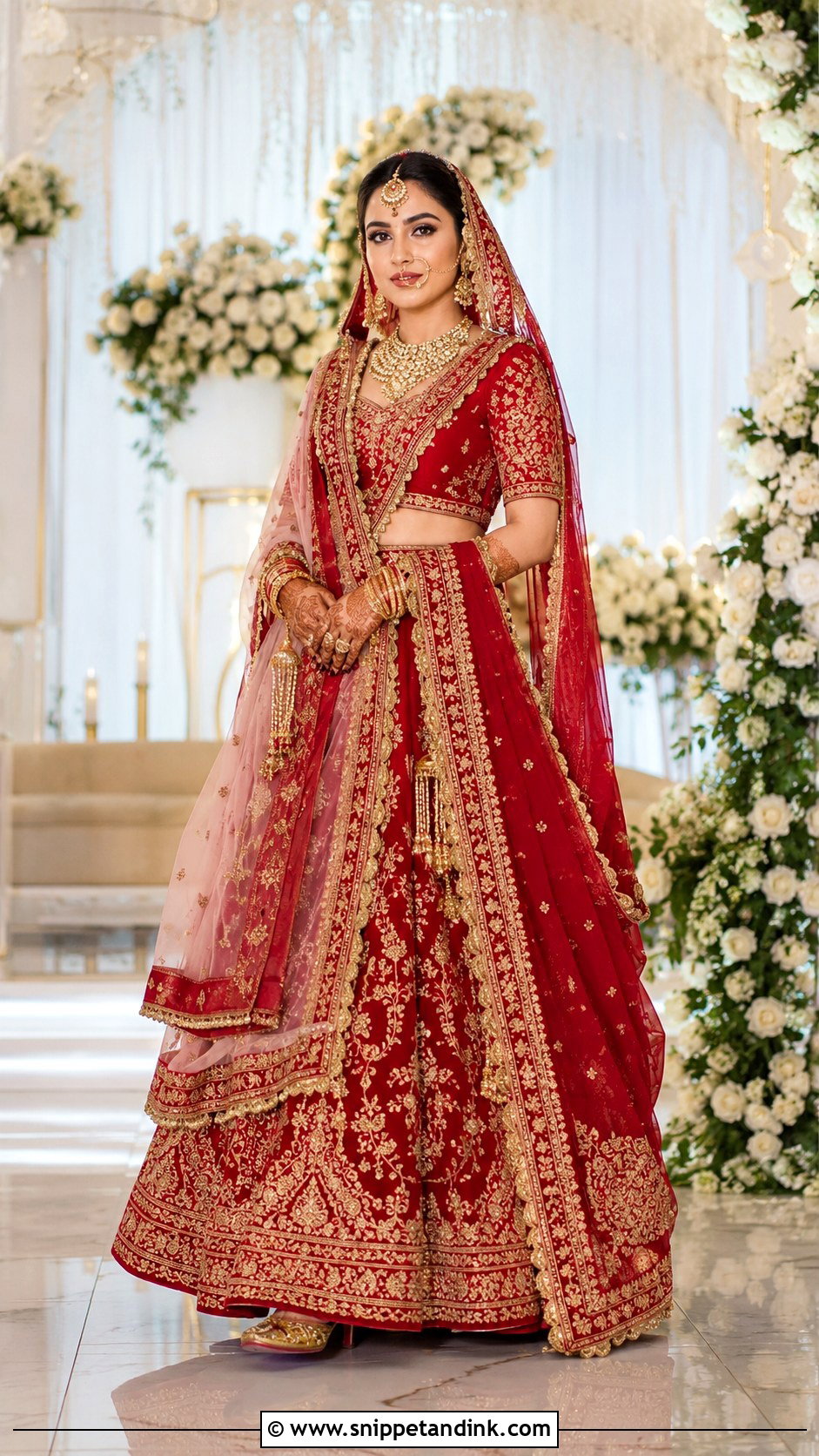 Indian Bridal Lehenga Wedding Outfit - Snippet and Ink - 20 Traditional Wedding Outfits for Ladies