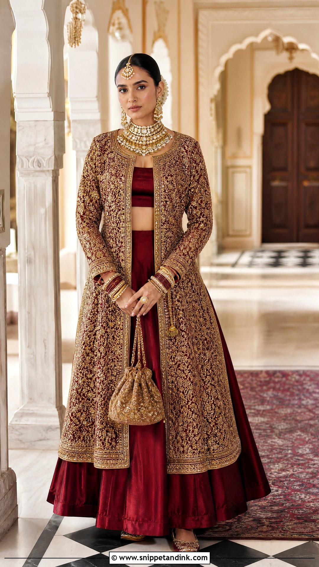 Indian Bridal Lehenga With Jacket - Snippet and Ink - 20 Indian Bridal Wedding Dress Ideas