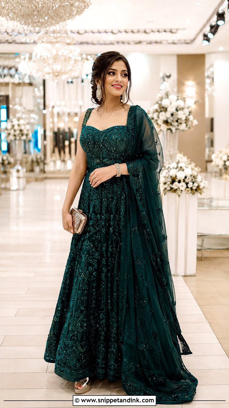 Indian Bridal Reception Gown - Snippet and Ink - 20 Indian Wedding Outfits for Bride