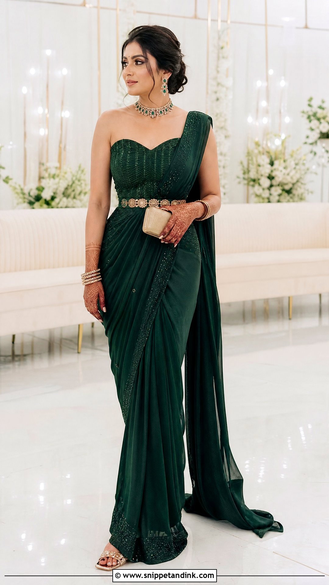 Indian Bridal Saree Gown - Snippet and Ink - 20 Indian Bridal Wedding Dress Ideas