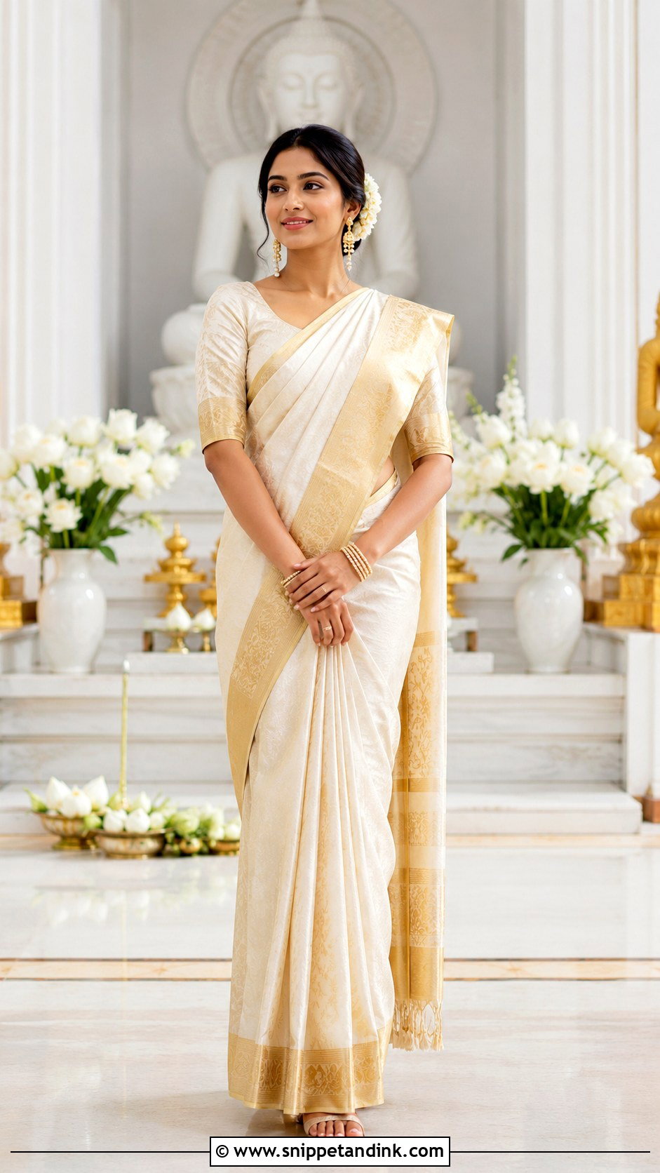 Indian Buddhist Sari Wedding Dress - Snippet and Ink - 25 Buddhist Wedding Dress Ideas
