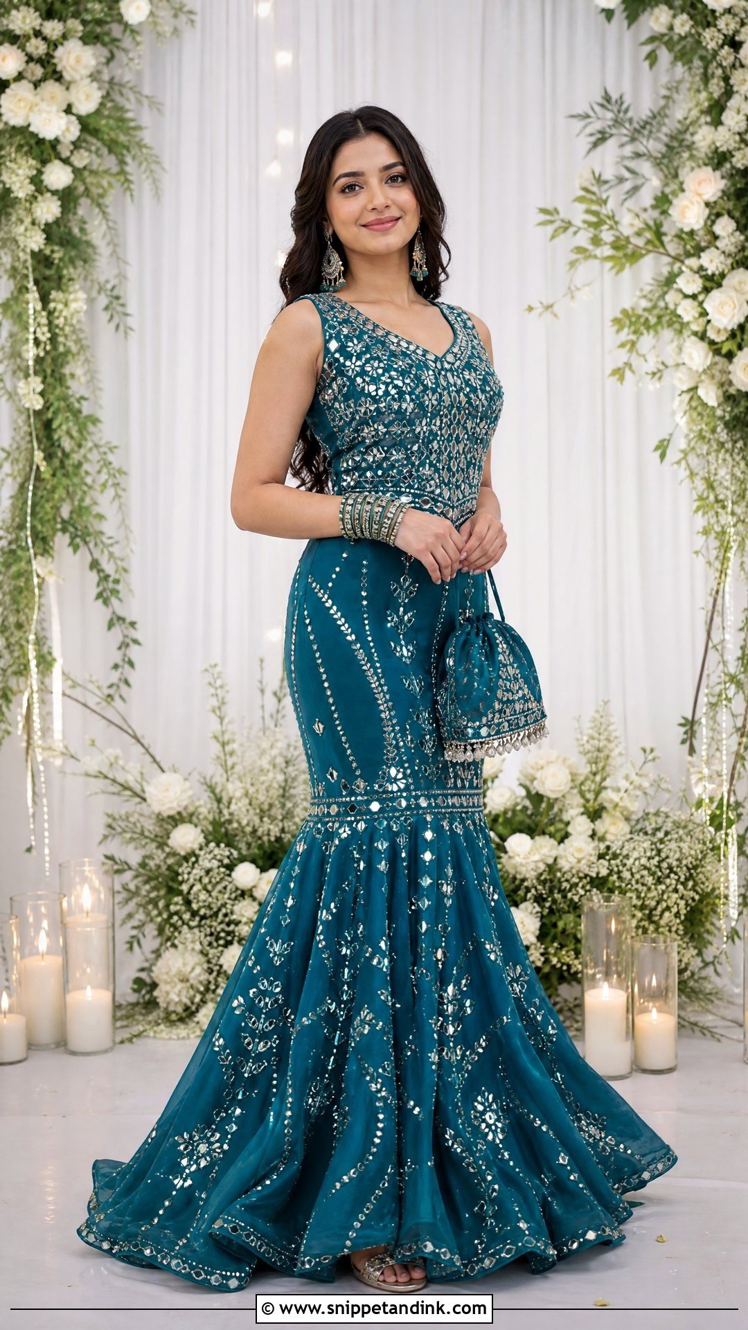 Indian Fish Cut Gown For Sangeet - Snippet and Ink - 25 Indian Fish Cute Gown Ideas