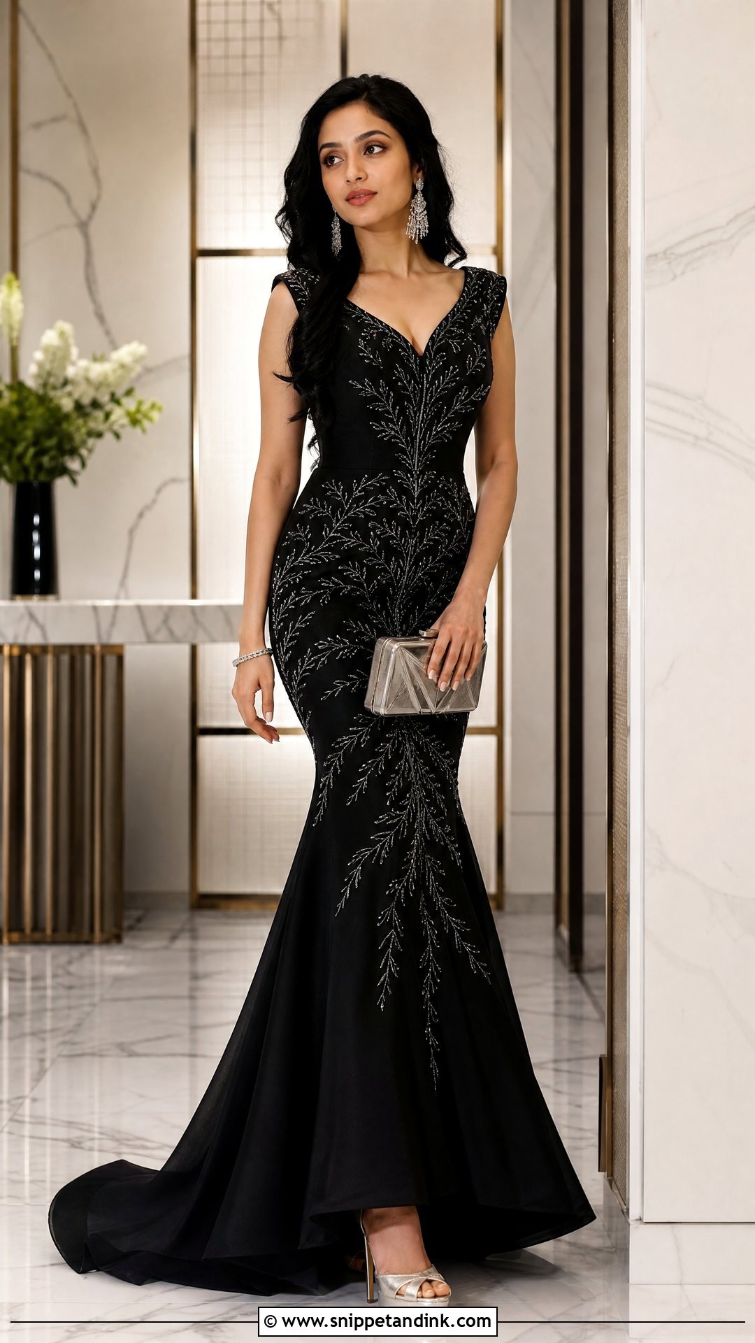 Indian Fish Cut Gown In Black - Snippet and Ink - 25 Indian Fish Cute Gown Ideas