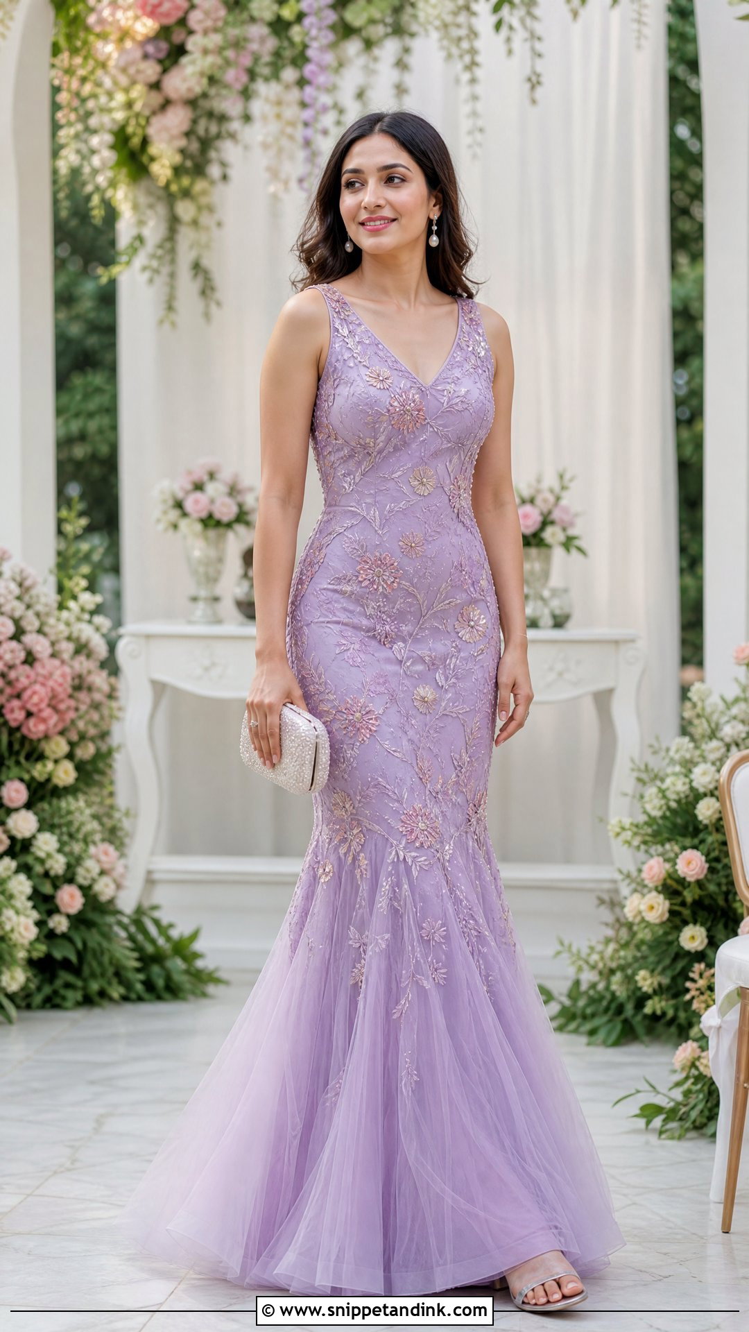 Indian Fish Cut Gown In Pastel Color - Snippet and Ink - 25 Indian Fish Cute Gown Ideas
