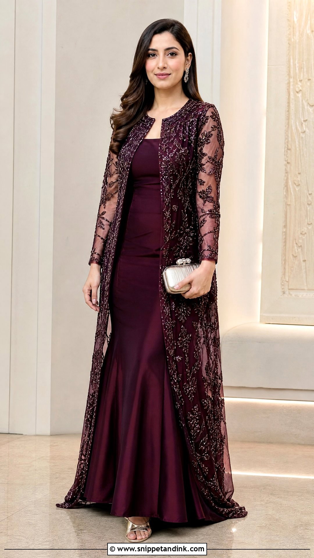Indian Fish Cut Gown With Jacket - Snippet and Ink - 25 Indian Fish Cute Gown Ideas