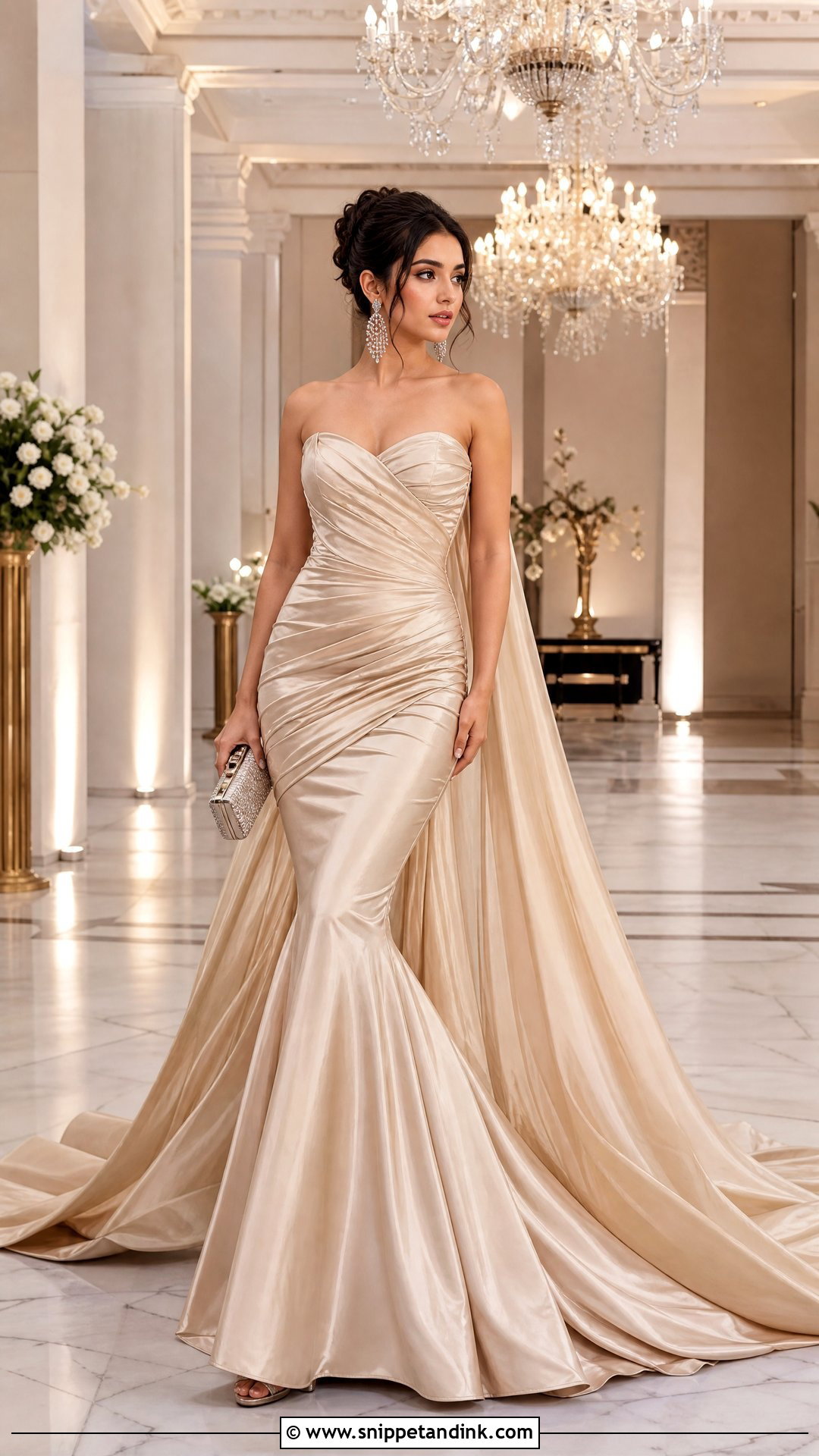 Indian Fish Cut Gown With Long Trail - Snippet and Ink - 25 Indian Fish Cute Gown Ideas