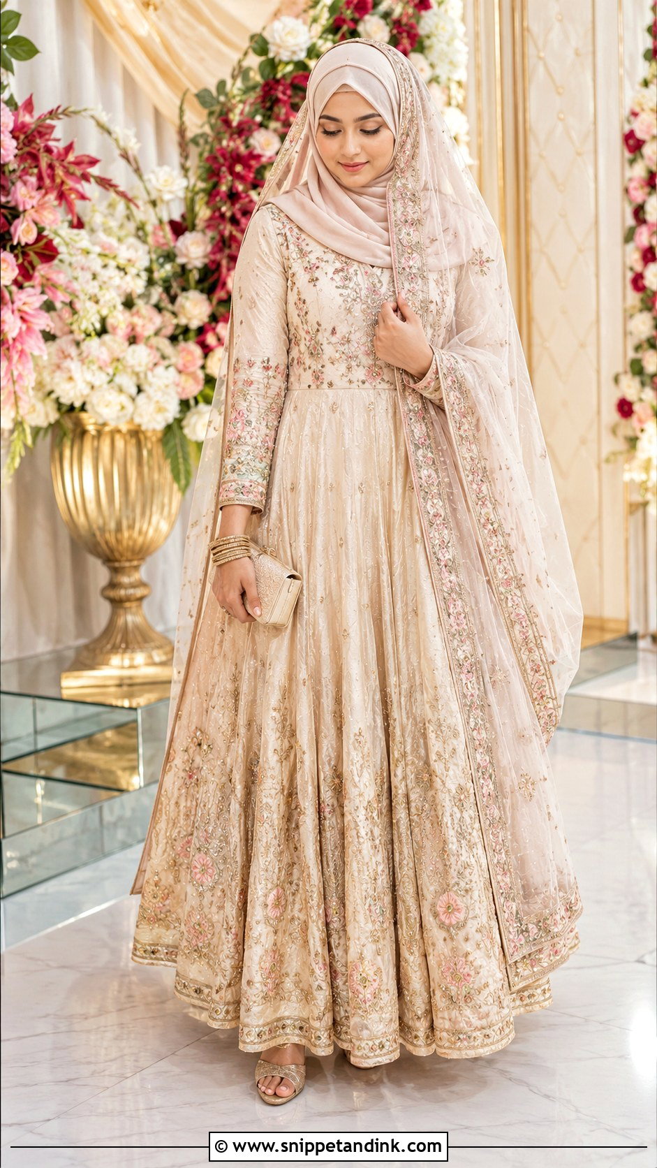 Indian Islamic Wedding Dress With Hijab - Snippet and Ink - 30 Islamic Wedding Dress Ideas