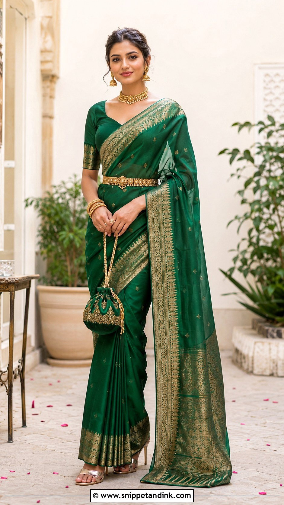 Indian Silk Saree Wedding Outfit - Snippet and Ink - 20 Traditional Wedding Outfits for Ladies