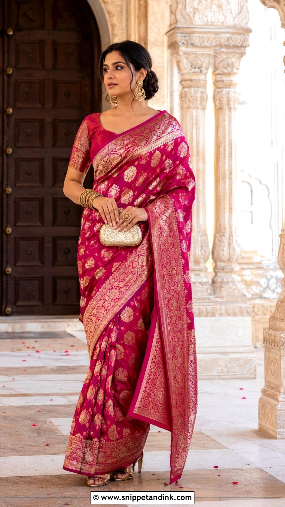 Indian Wedding Banarasi Saree - Snippet and Ink - 30 Indian Dresses for Wedding