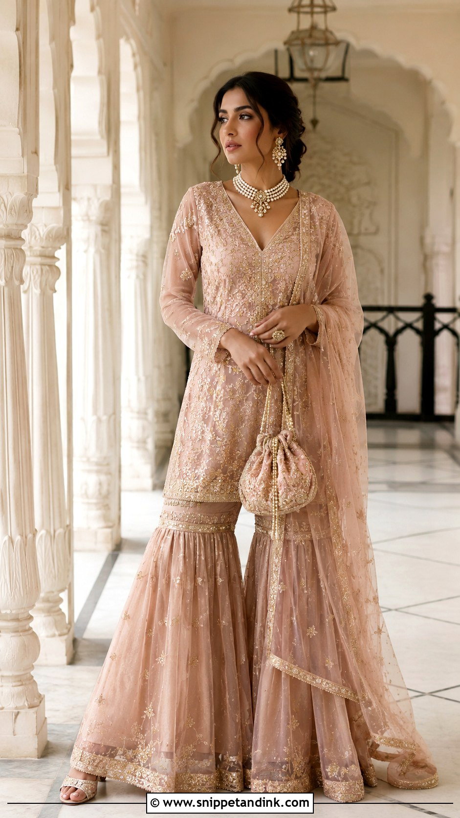 Indian Wedding Gharara Set - Snippet and Ink - 30 Indian Dresses for Wedding