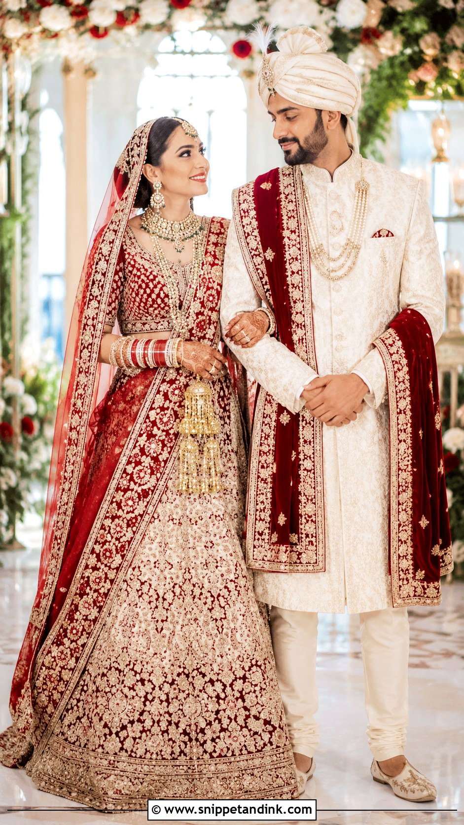 Indian Wedding Outfits - Snippet and Ink - 20 Couple Aesthetic Wedding Outfits
