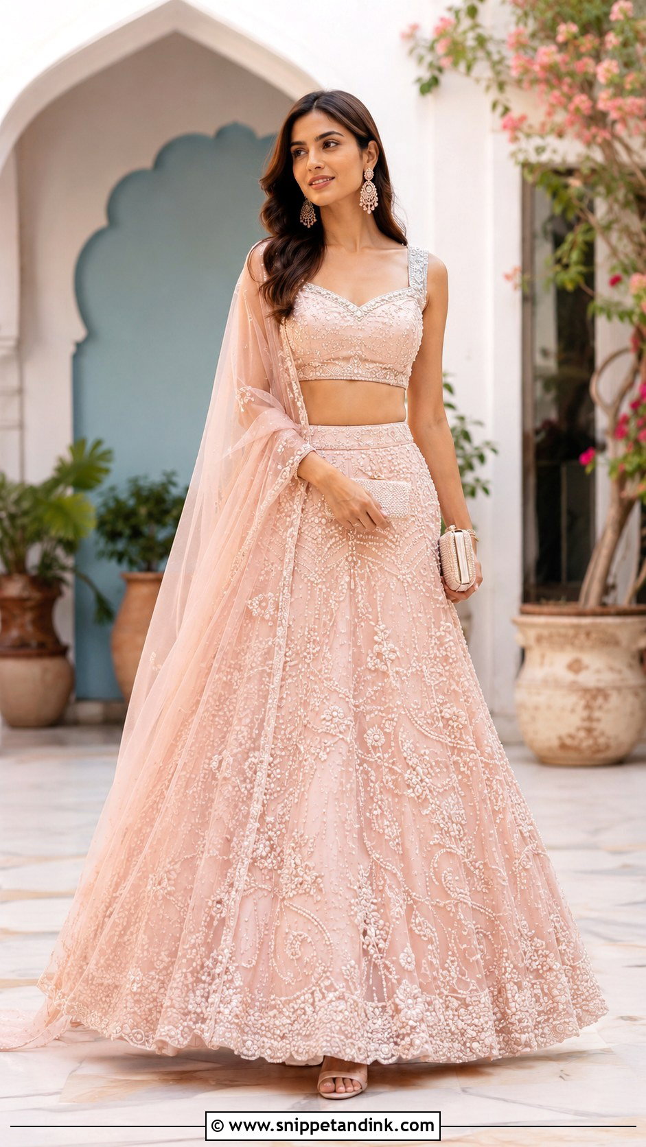 Indian Wedding Pastel Lehenga - Snippet and Ink - 30 Indian Dresses for Wedding