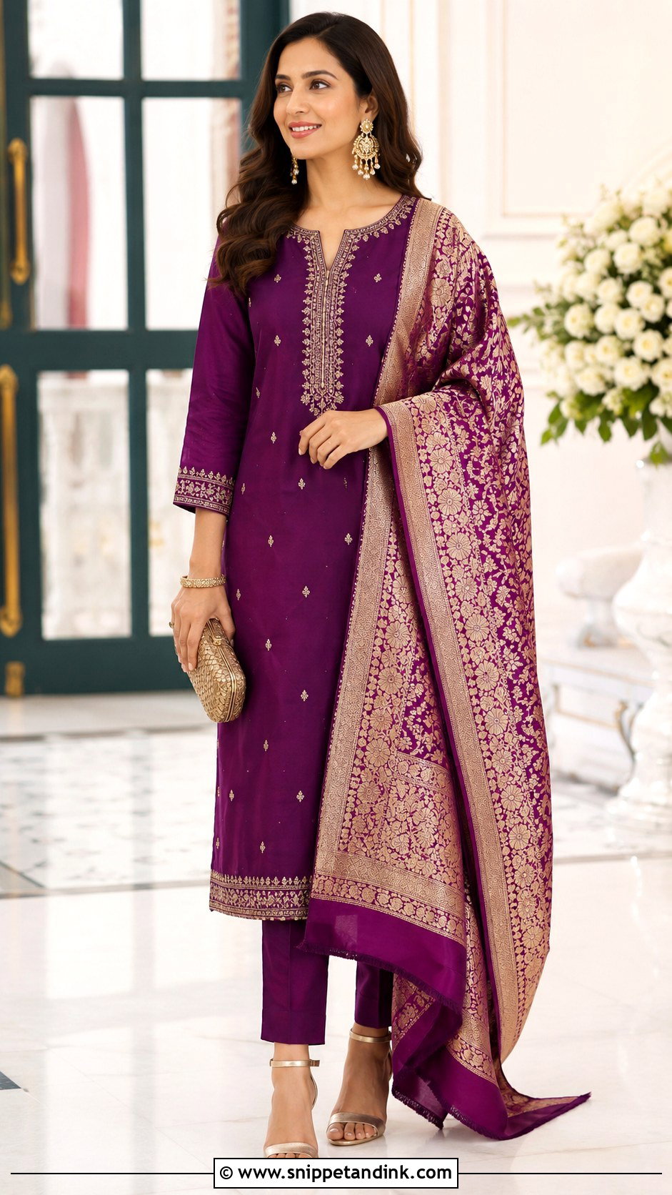 Indian Wedding Straight Kurta Set - Snippet and Ink - 30 Indian Dresses for Wedding