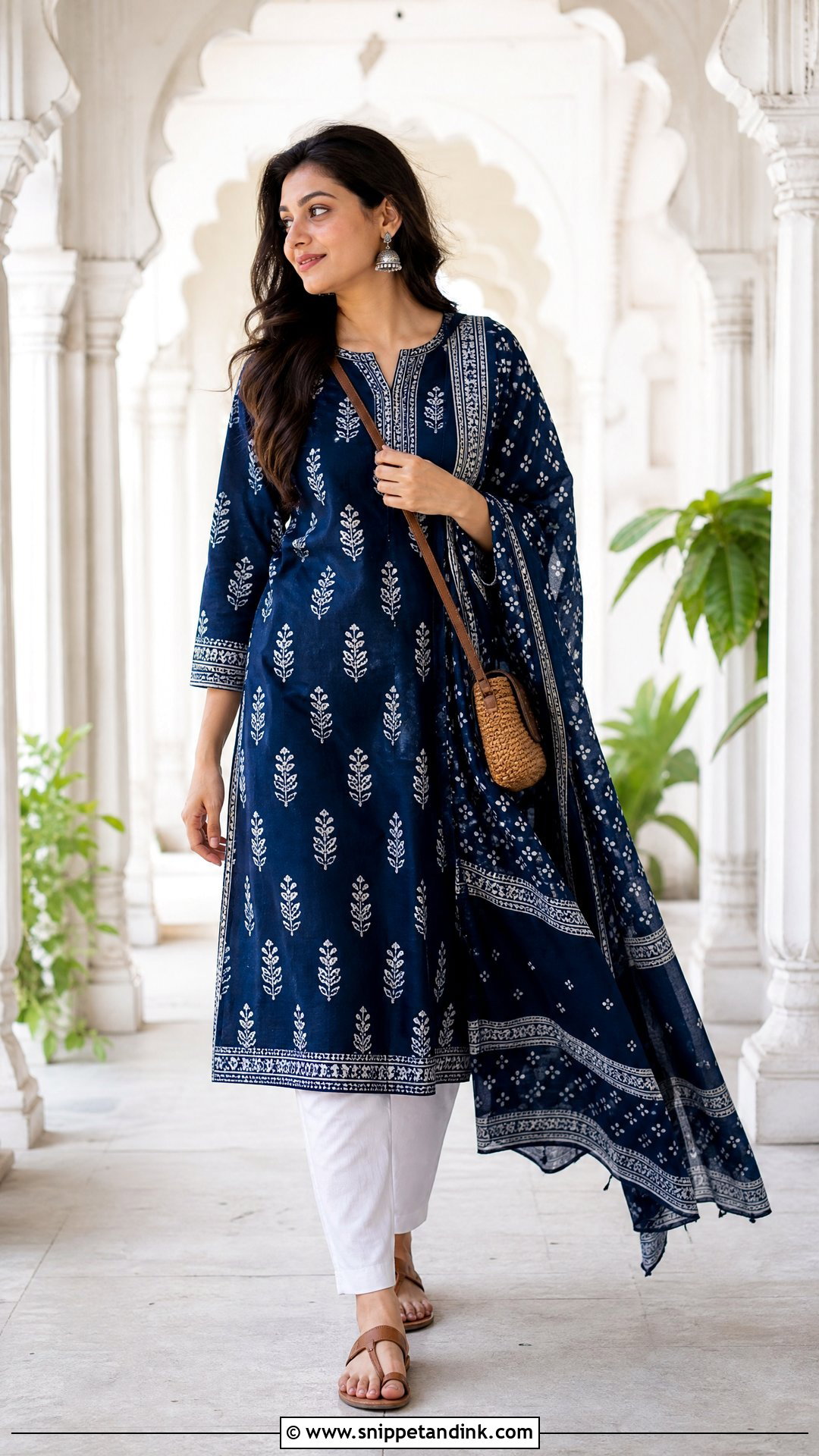 Indigo Dabu Printed Salwar Suit - Snippet and Ink - 20 Printed Salwar Suit Ideas
