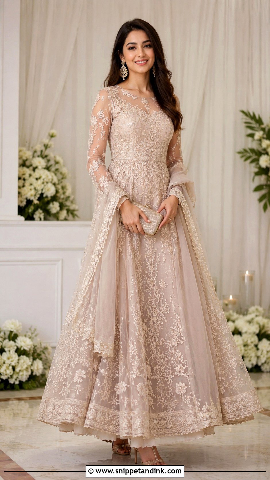 Indo Western Anarkali Gown Outfit - Snippet and Ink - 30 Indo Western Wedding Outfits
