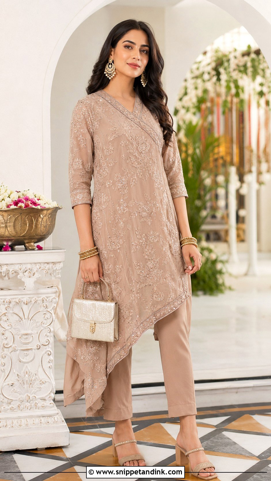 Indo Western Asymmetric Kurta Outfit - Snippet and Ink - 30 Indo Western Wedding Outfits