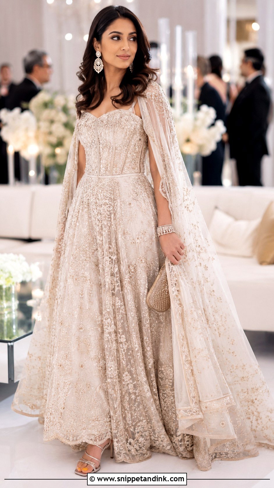 Indo Western Bridal Gown - Snippet and Ink - 30 Asian Wedding Dress Ideas