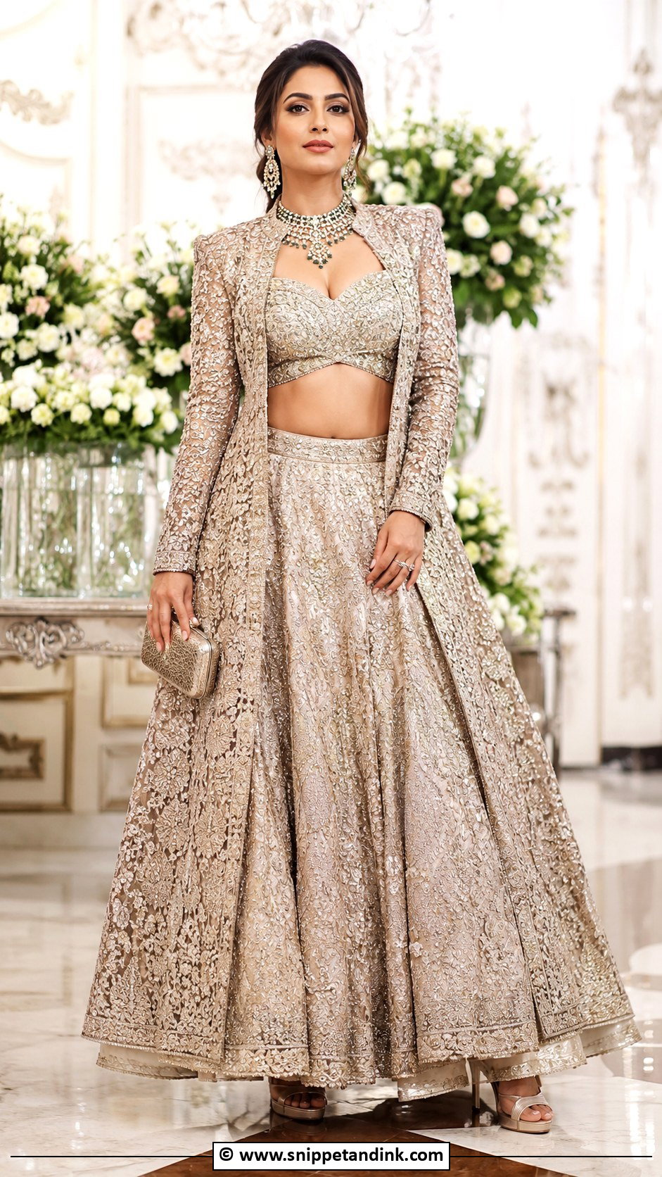 Indo Western Bridal Reception Outfit - Snippet and Ink - 30 Indowestern Wedding Outfits Women
