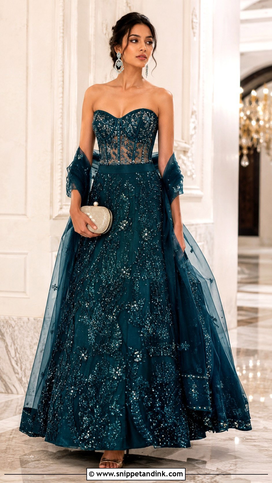 Indo Western Corset Lehenga - Snippet and Ink - 25 Indo Western Dress for Wedding Ideas