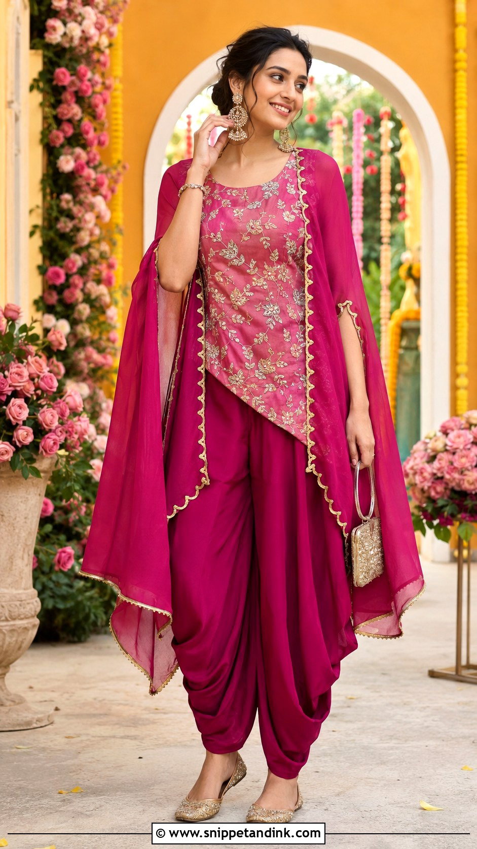 Indo Western Dhoti Pant Set - Snippet and Ink - 20 Indian Friend Marriage Outfit Ideas