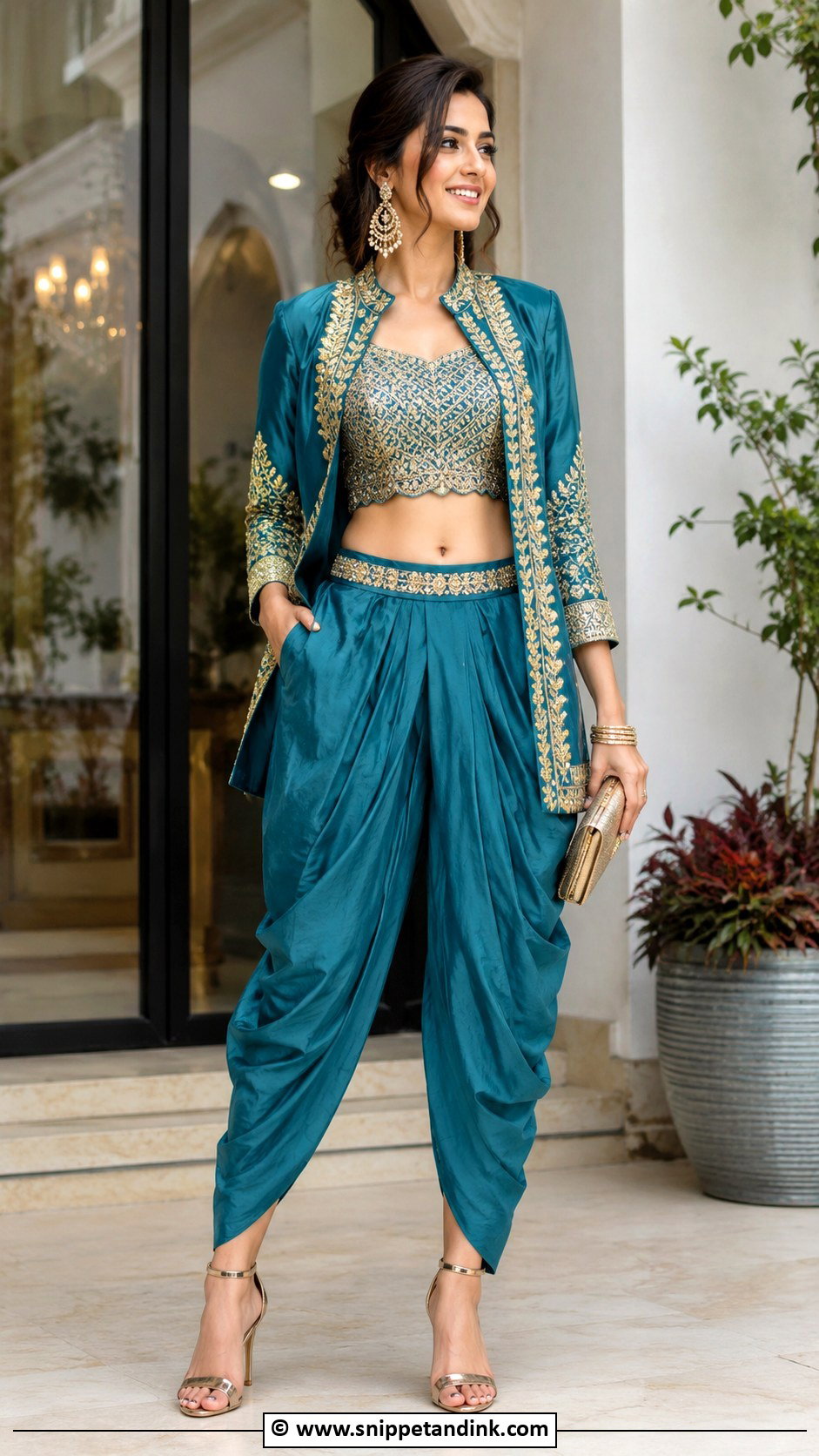 Indo Western Dhoti Set Outfit - Snippet and Ink - 30 Indian Wedding Outfit Ideas