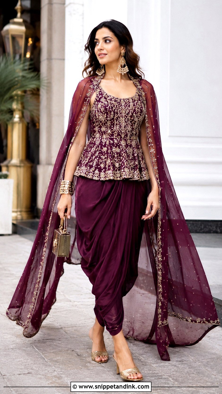 Indo Western Dhoti Set for Marriage Function - Snippet and Ink - 20 Dresses for Marriage Function