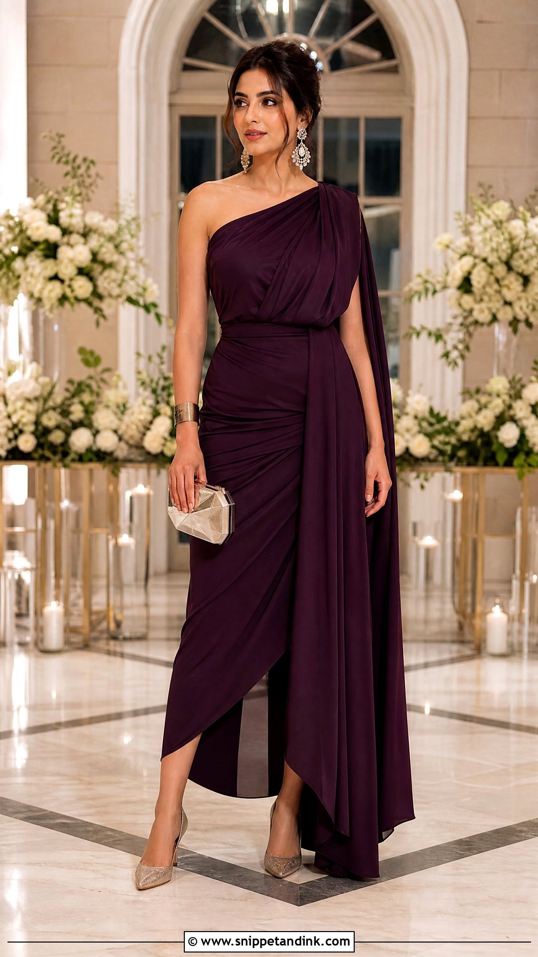 Indo Western Drape Dress for Brother Marriage - Snippet and Ink - 25 Brother Marriage Dress for Sister Ideas