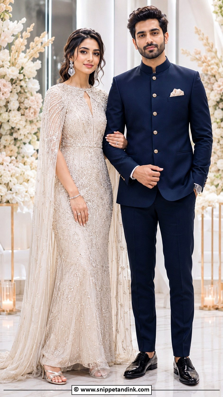Indo Western Engagement Dress Couple - Snippet and Ink - 30 Engegment Dresses Couple
