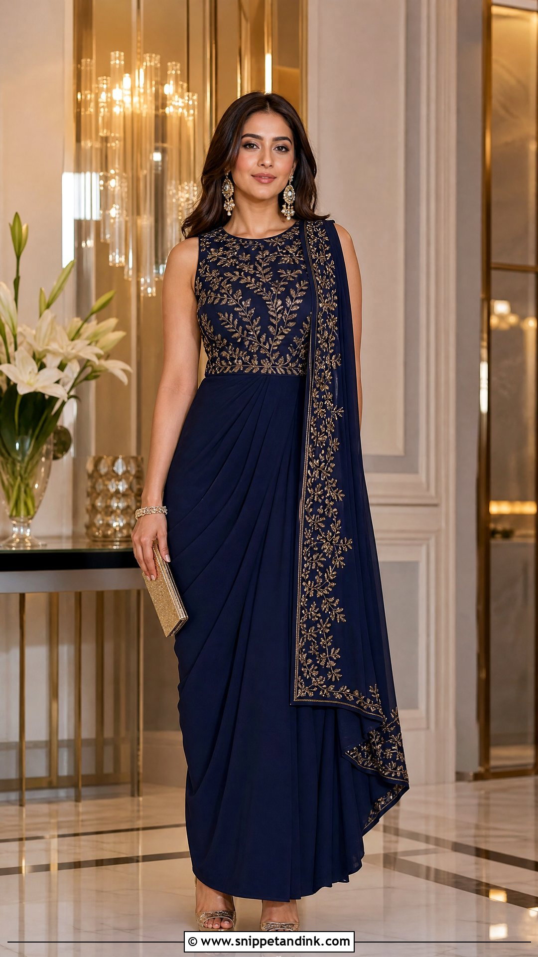 Indo Western Gown Dress - Snippet and Ink - 25 Latest Indian Style Wedding Dresses