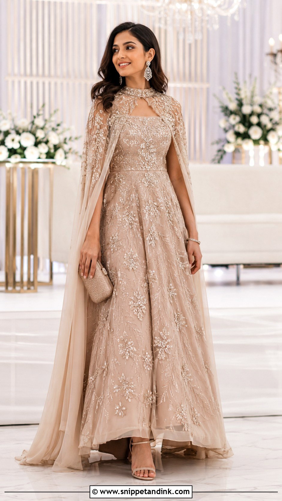 Indo Western Gown For Engagement - Snippet and Ink - 30 Indian Engement Dress Ideas