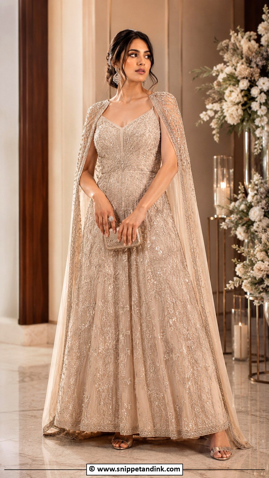 Indo Western Gown For Roka Ceremony - Snippet and Ink - 35 Roka Ceremony Outfits