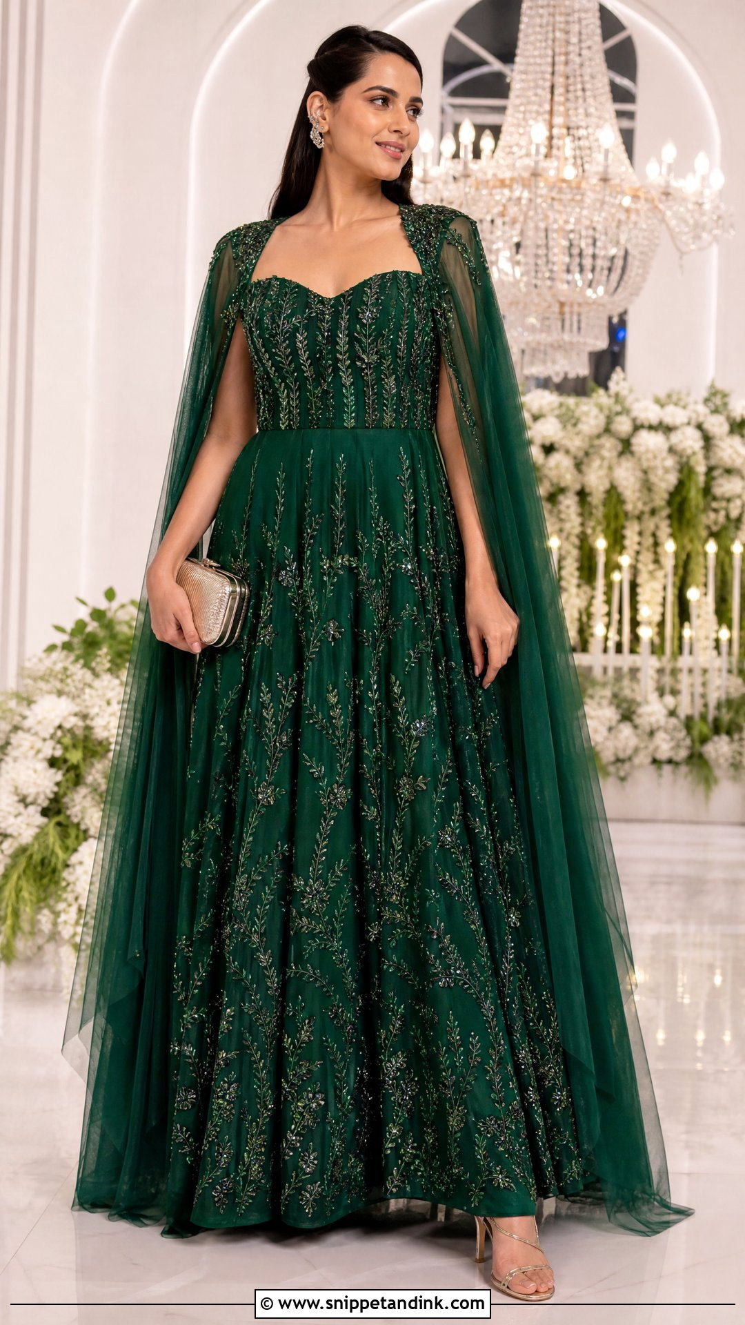 Indo Western Gown For Sangeet - Snippet and Ink - 25 Outfit for Sangeet Function Ideas