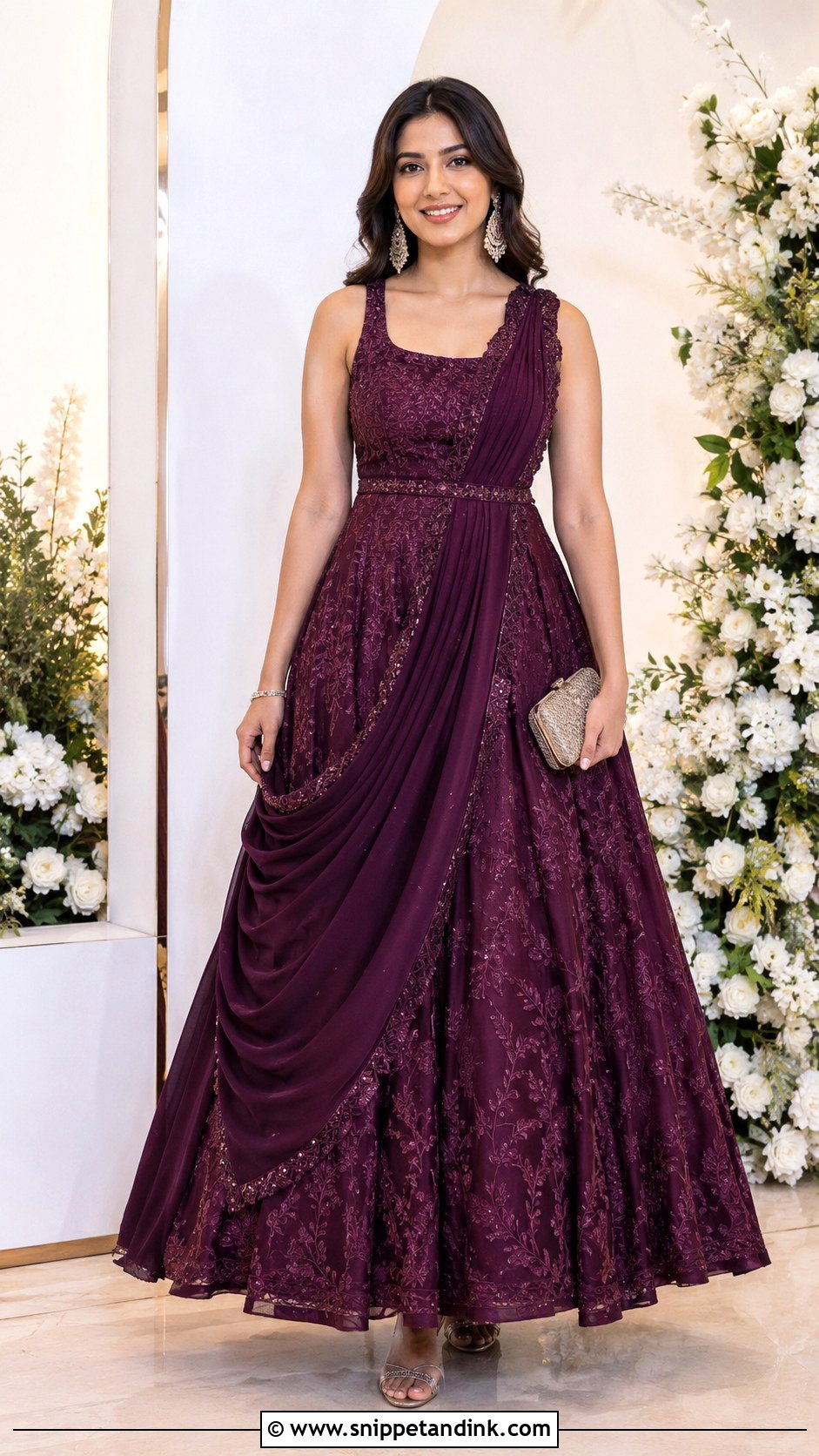 Indo Western Gown For Sangeet - Snippet and Ink - 25 Sangeet Dress Ideas